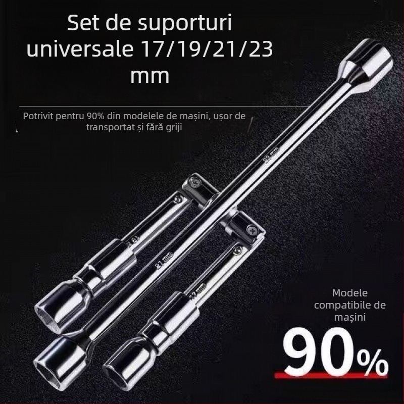 Cheie cu soclu pliabil pentru anvelope – din oțel cu carbon înalt, instrument pentru demontarea roților auto