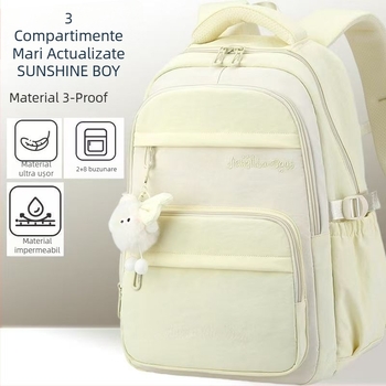 Rucsac unisex din Oxford, ușor, reduce povara, impermeabil, cu protecție a coloanei și stil campus tineret