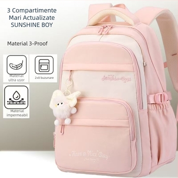 Rucsac unisex din Oxford, ușor, reduce povara, impermeabil, cu protecție a coloanei și stil campus tineret