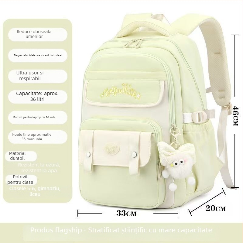 Rucsac unisex din Oxford, ușor, reduce povara, impermeabil, cu protecție a coloanei și stil campus tineret