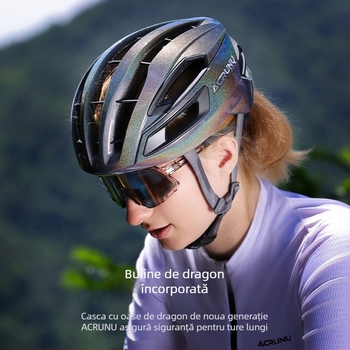 ACRUNU cască de ciclism, respirabilă, cu turnare integrată; Material: polycarbonate+EPS; Greutate: 285 g; Circumferința capului: 55–62 cm.