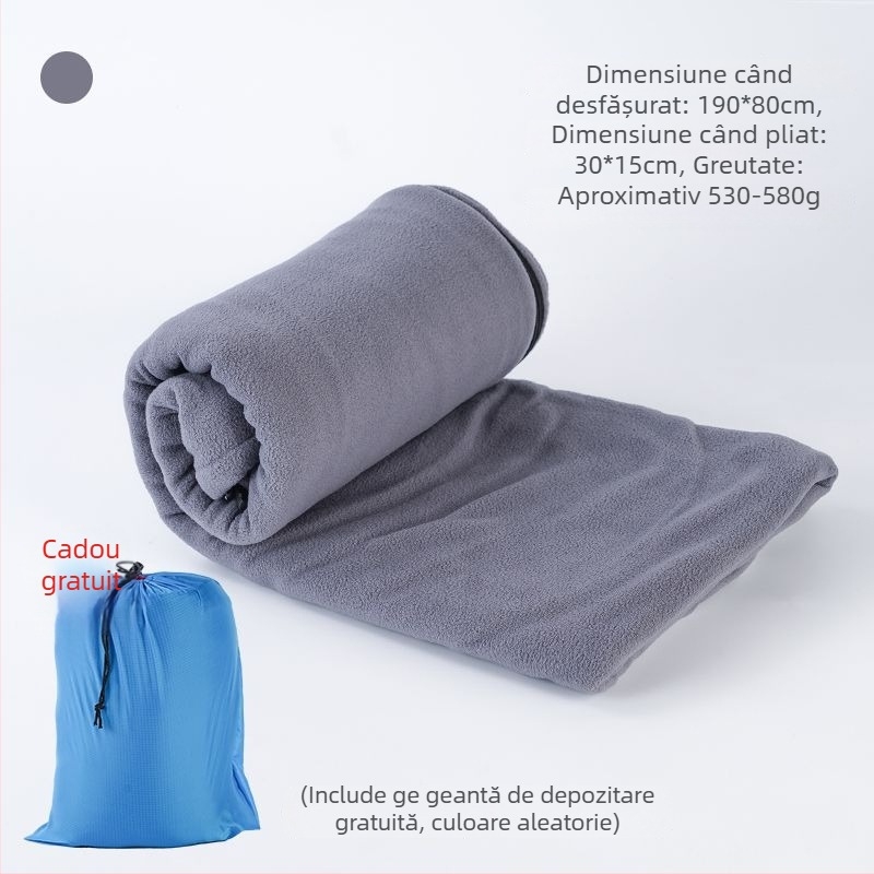 Interior de sac de dormit din fleece, stil plic, pentru adulți, două fețe, gros, rezistent la murdărie, pentru camping și călătorii, material poliester
