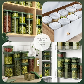 Modi Source recipient plastic pătrat pentru păstrarea prospețimii, 800-1000 ml, personalizabil