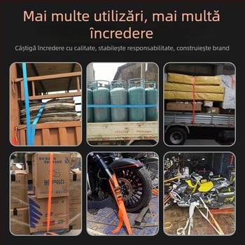 Curea de legare pentru încărcături cu tensionare ratchet – Poliester, tip curea, marcă Carjay/Kajiayi
