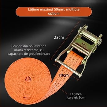 Curea de legare pentru încărcături cu tensionare ratchet – Poliester, tip curea, marcă Carjay/Kajiayi