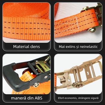 Curea de legare pentru încărcături cu tensionare ratchet – Poliester, tip curea, marcă Carjay/Kajiayi