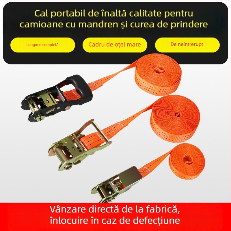 Curea de legare pentru încărcături cu tensionare ratchet – Poliester, tip curea, marcă Carjay/Kajiayi