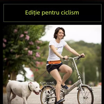 Lesă pentru talie pentru pisici, fără mâini, cu sfoară retractabilă