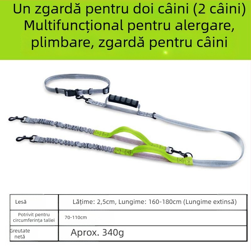 Lesă pentru talie pentru pisici, fără mâini, cu sfoară retractabilă