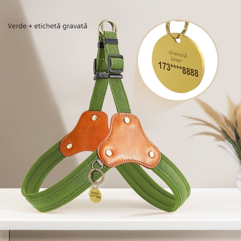 Ham de câine tip vestă cu curele piept-spate