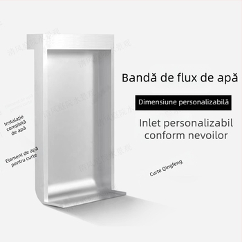 Fântână programabilă pentru iaz cu pești, cascadă pe perete, oțel inoxidabil 304, peisaj