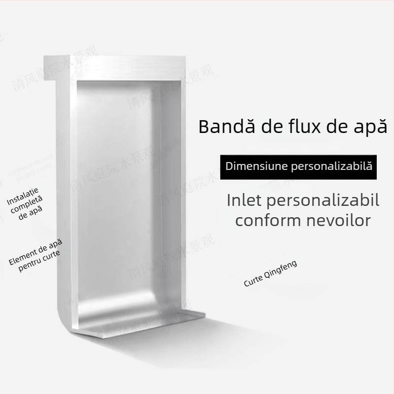 Fântână programabilă pentru iaz cu pești, cascadă pe perete, oțel inoxidabil 304, peisaj