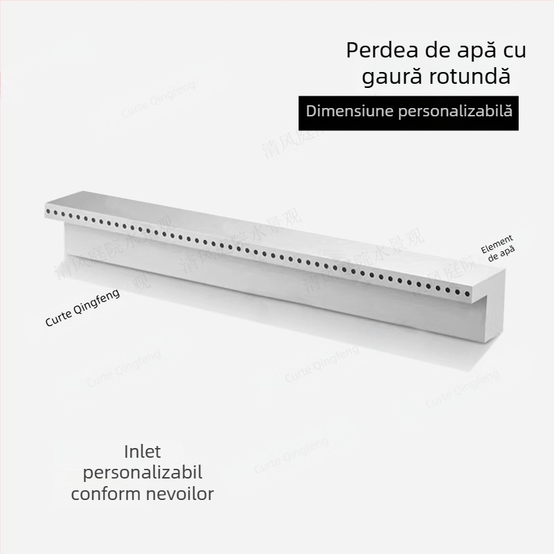 Fântână programabilă pentru iaz cu pești, cascadă pe perete, oțel inoxidabil 304, peisaj