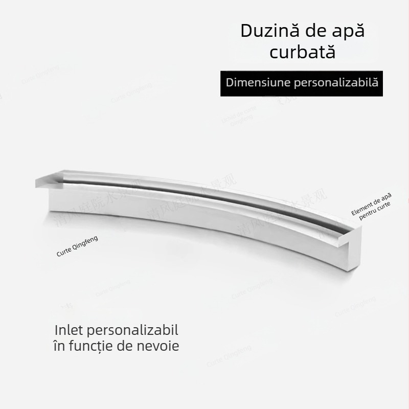 Fântână programabilă pentru iaz cu pești, cascadă pe perete, oțel inoxidabil 304, peisaj