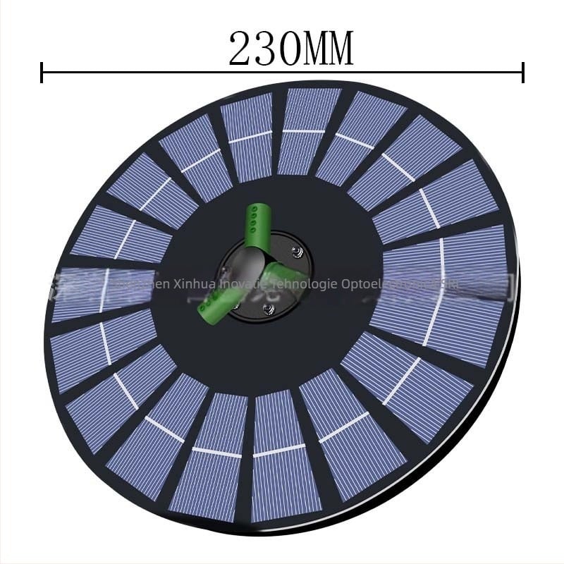 Fântână solară de exterior cu duză rotativă și jet în model, baie plutitoare pentru păsări