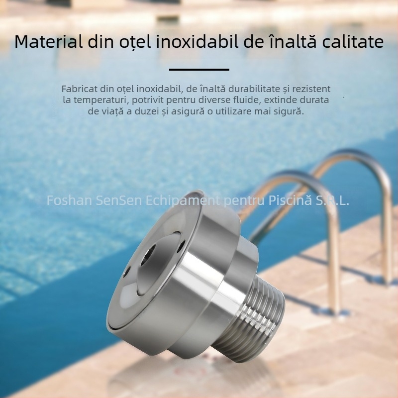 Duza eyeball jet din oțel inoxidabil pentru fântână de piscină – pulverizare directă, efect peisaj