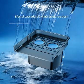 Fântână controlată prin program cu jet combinat, ABS plastic, ieșire cascadă, perdea de apă pentru grădină