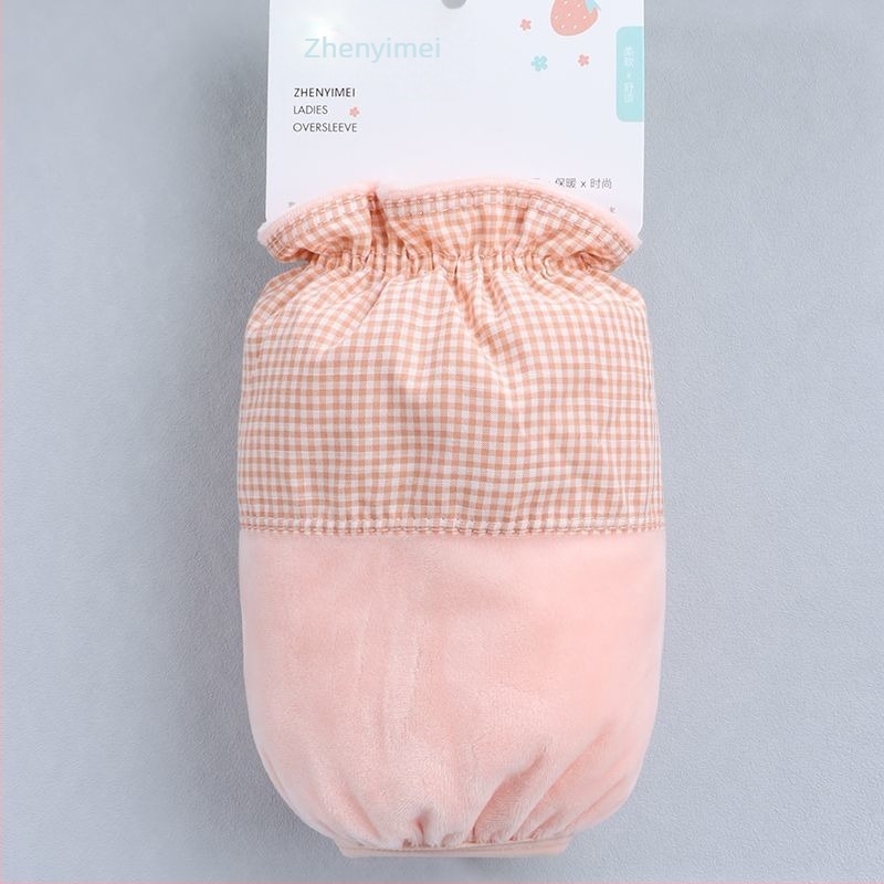 Manșete scurte protectoare pentru femei, model carouri pentru toamnă și iarnă, poliester, broderie, anti-murdărire (carouri; anotimpuri: iarnă primăvară toamnă)