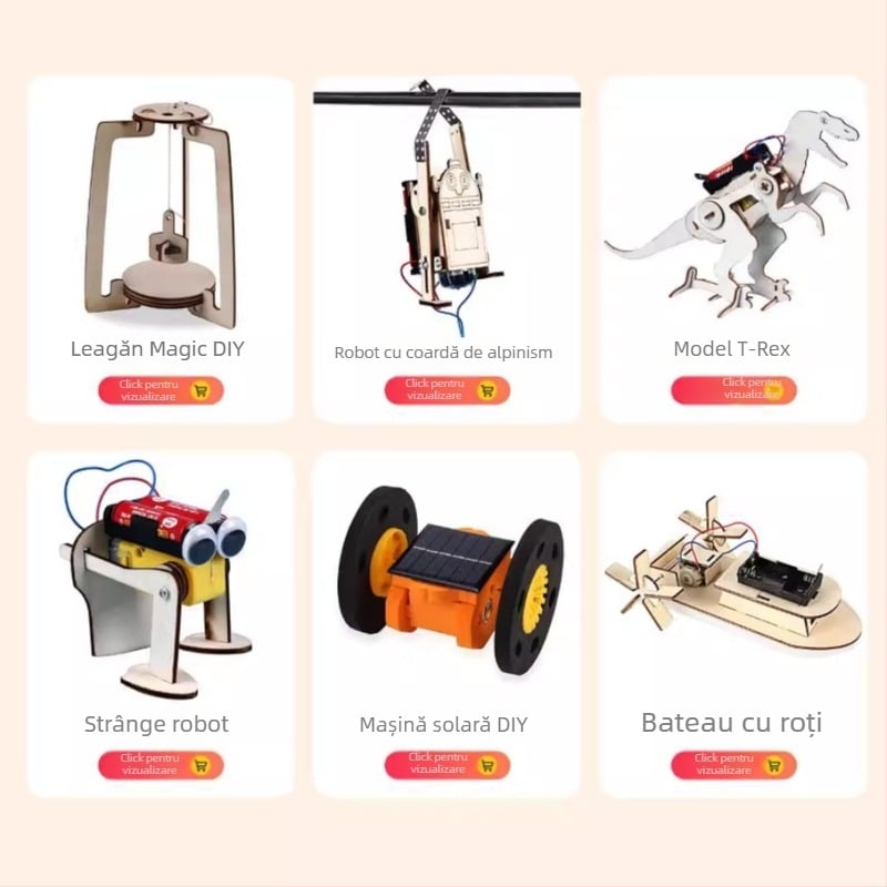 Set de experimente științifice pentru copii – DIY, lemn, electric, multifuncțional, potrivit pentru vârsta 7–14 ani