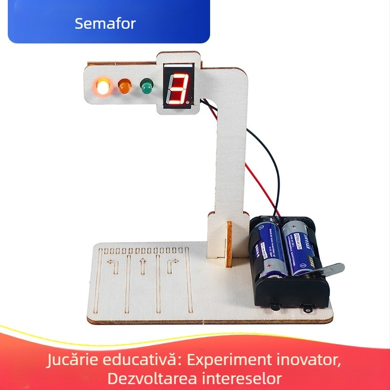 Set de experimente științifice pentru copii – DIY, lemn, electric, multifuncțional, potrivit pentru vârsta 7–14 ani