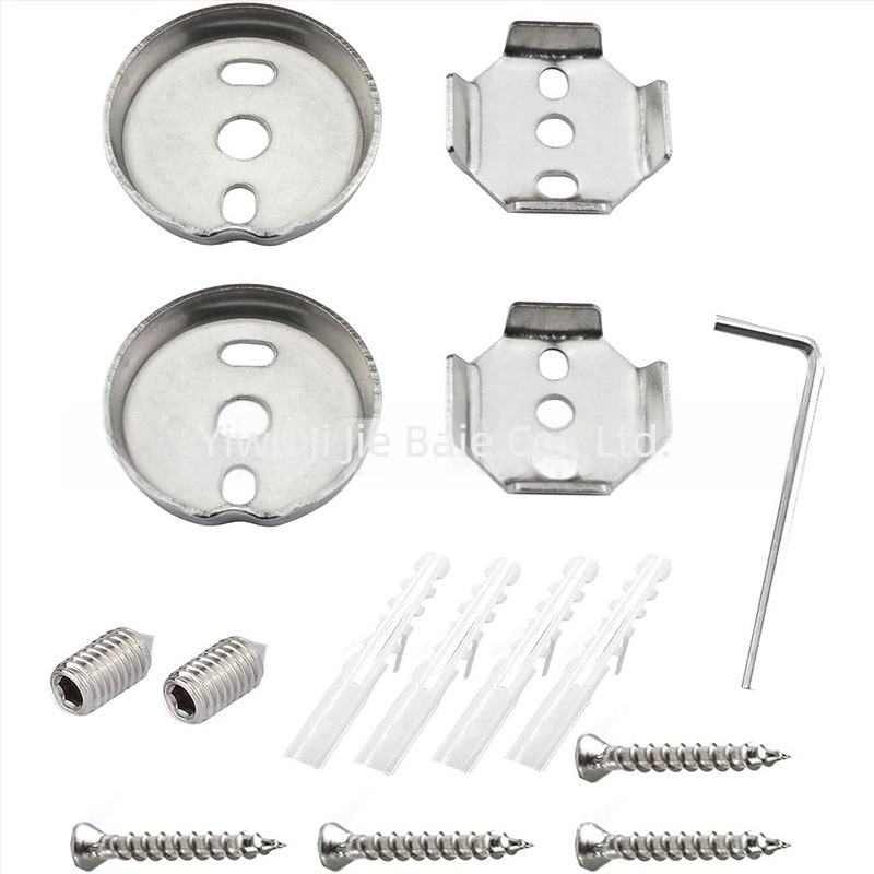 ACEMAX Set din oțel inoxidabil, 15 piese, accesorii pentru suport prosoape baie cu garnitură de bază și accesorii de montaj