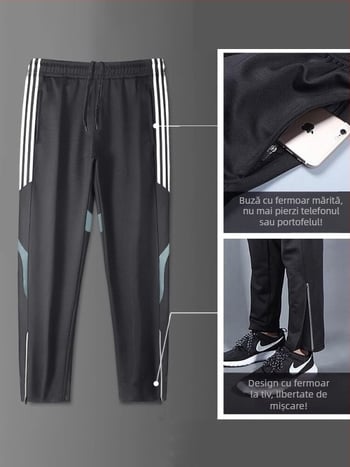 Set sportiv pentru bărbați cu glugă, mânecă lungă – casual poliester