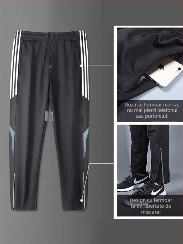 Set sportiv pentru bărbați cu glugă, mânecă lungă – casual poliester