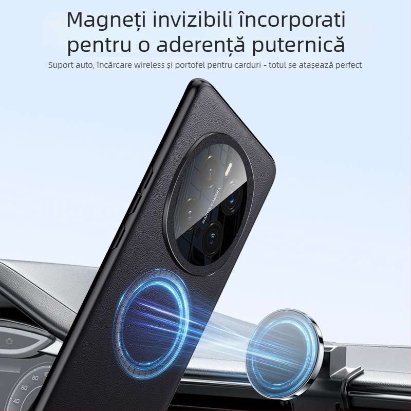 Husa magnetică din piele pentru seria Glory Magic7 – PU+TPU, protecție a obiectivului din acrilic, antișoc, anticadere, antiamprente