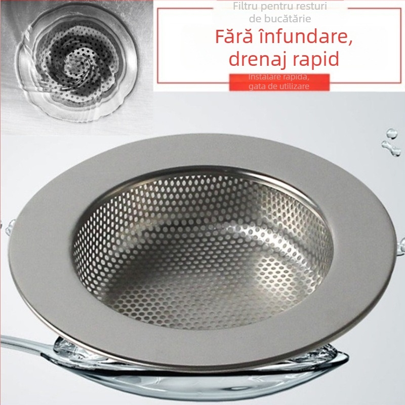 Capac filtrare chiuvetă din oțel inoxidabil, pentru dispozitiv de eliminare a resturilor, model LJ2369