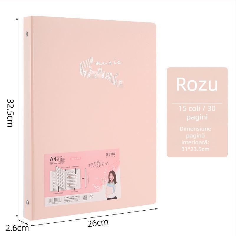 Kangbai C3100 PP O-clamp pentru partituri format A4