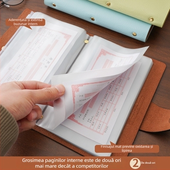 Carte de depozit cu închidere magnetică, din piele PU, cu suport pentru bancnote