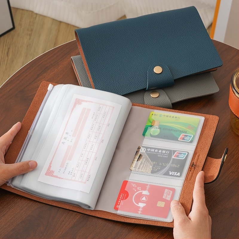 Carte de depozit cu închidere magnetică, din piele PU, cu suport pentru bancnote