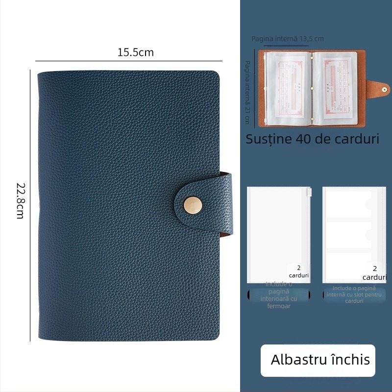 Carte de depozit cu închidere magnetică, din piele PU, cu suport pentru bancnote