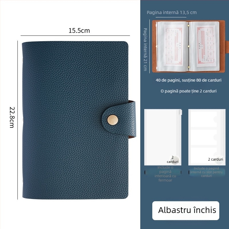 Carte de depozit cu închidere magnetică, din piele PU, cu suport pentru bancnote