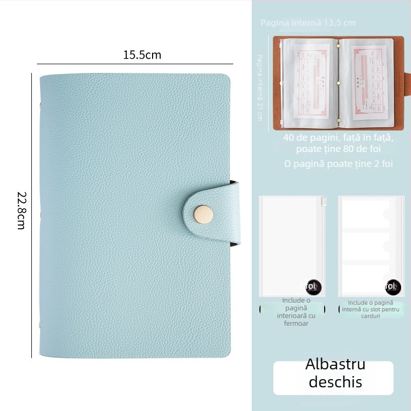 Carte de depozit cu închidere magnetică, din piele PU, cu suport pentru bancnote