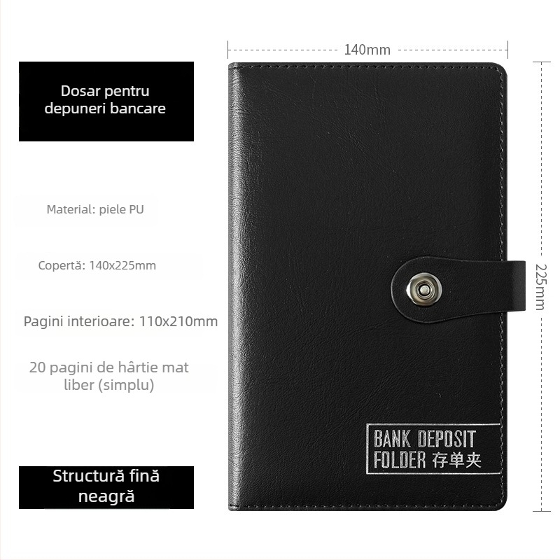 Organizator plastic pentru chitanțe, foi de depozit și înscrisuri bancare, model F1114