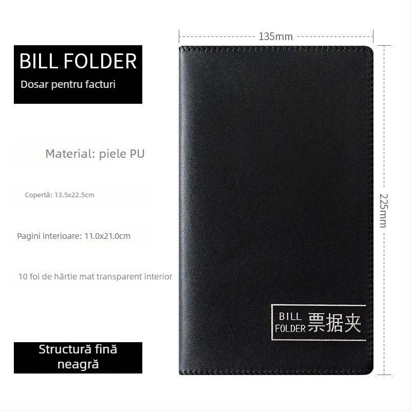 Organizator plastic pentru chitanțe, foi de depozit și înscrisuri bancare, model F1114