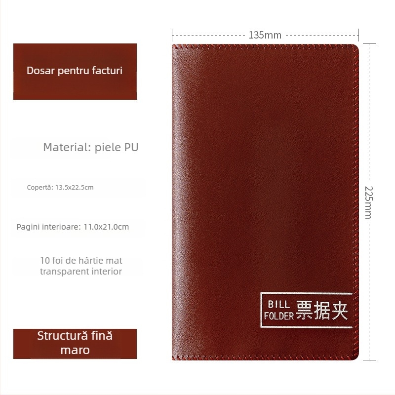 Organizator plastic pentru chitanțe, foi de depozit și înscrisuri bancare, model F1114