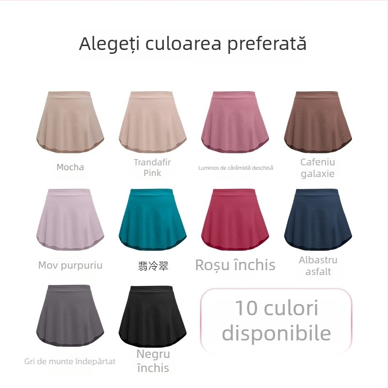 Fustă tutu ballet pentru femei, pentru antrenament de dans, nailon 80–90%, spandex <30%, fără călcare, elegant, proaspătă și dulce, iarnă 2024