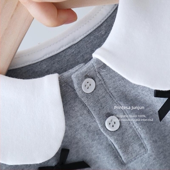 Tricou pentru fete, stil coreean, mâneci lungi, primăvară și toamnă