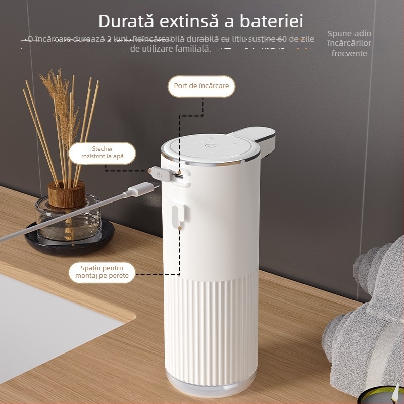 Dispenser de săpun cu senzor, complet automat, montat pe perete, ABS