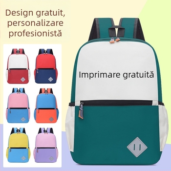 Ghiozdan unisex pentru grădiniță și școala primară — material Oxford, rezistent la uzură, reduce povara, bretele curbate, personalizare a logo-ului