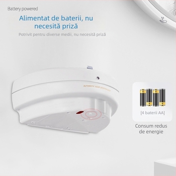 Doser de săpun cu senzor, montat pe perete, automat, 500 ml, pentru baie și uz casnic