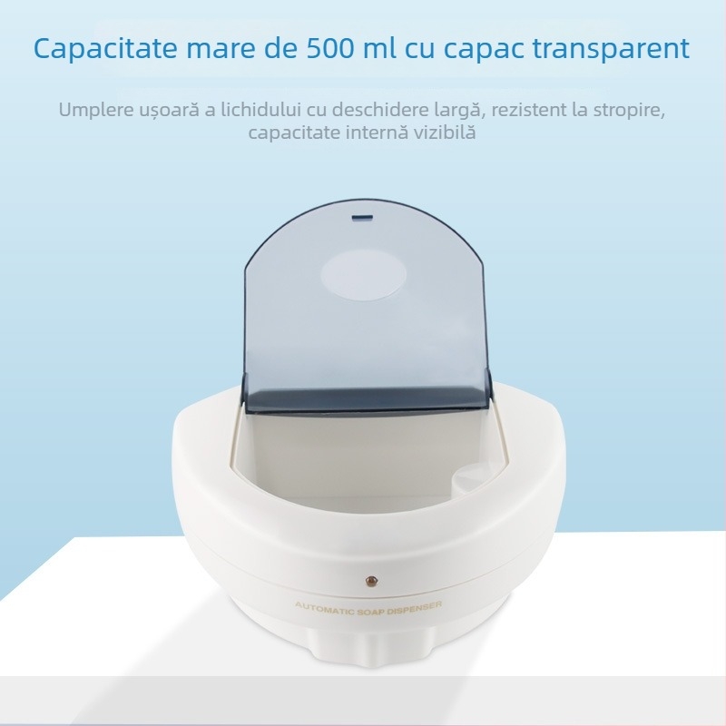 Doser de săpun cu senzor, montat pe perete, automat, 500 ml, pentru baie și uz casnic