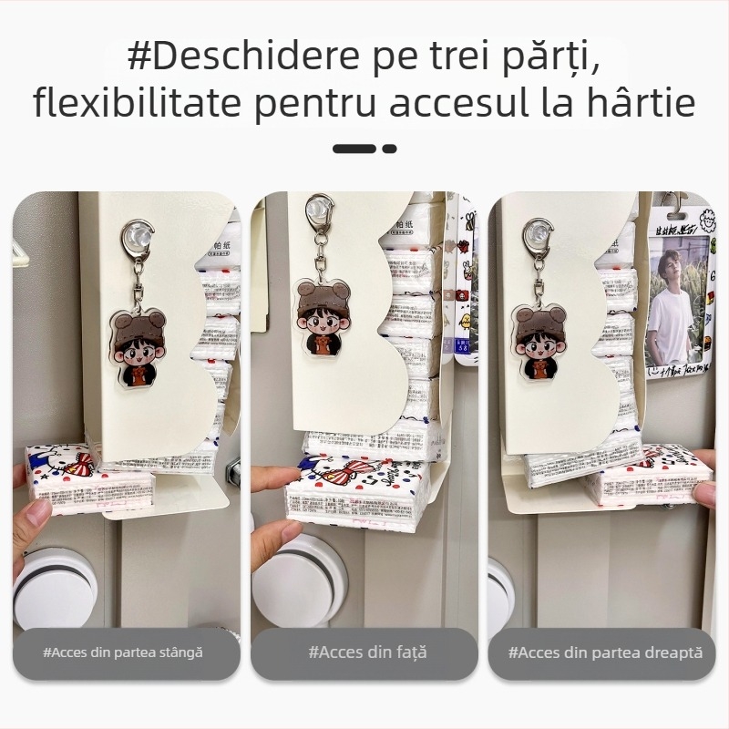 Raft de depozitare pentru șervete, montat pe perete, din fier, formă neregulată, stil minimalist modern
