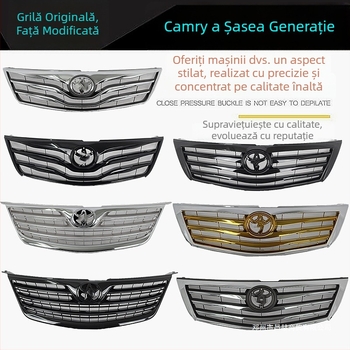Grilaj radiator pentru Camry (06-11, 13-15) – Construcție metalică, Grilaj frontal modificat, Black Warrior Grille, Grilaj integral negru