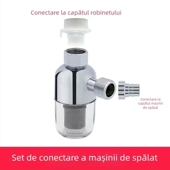 Filtru frontal de apă pentru alimentarea casei — ABS + oțel inoxidabil, Model Front 01, elimină impurități mari din apă și protejează electrocasnicele (intrarea apei la boiler, mașina de spălat, toaletă inteligentă)