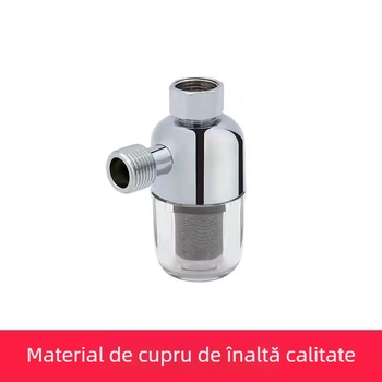 Filtru frontal de apă pentru alimentarea casei — ABS + oțel inoxidabil, Model Front 01, elimină impurități mari din apă și protejează electrocasnicele (intrarea apei la boiler, mașina de spălat, toaletă inteligentă)