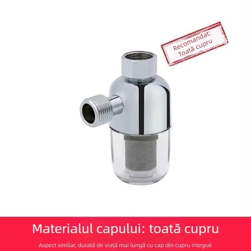 Filtru frontal de apă pentru alimentarea casei — ABS + oțel inoxidabil, Model Front 01, elimină impurități mari din apă și protejează electrocasnicele (intrarea apei la boiler, mașina de spălat, toaletă inteligentă)