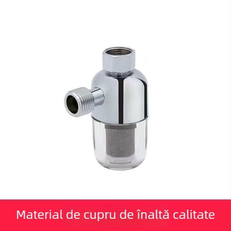 Filtru frontal de apă pentru alimentarea casei — ABS + oțel inoxidabil, Model Front 01, elimină impurități mari din apă și protejează electrocasnicele (intrarea apei la boiler, mașina de spălat, toaletă inteligentă)
